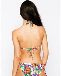 mehrfarbiges Bikinioberteil mit Blumenmuster von Gossard