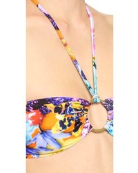 mehrfarbiges Bikinioberteil mit Blumenmuster von Milly