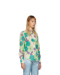 mehrfarbiges Businesshemd mit Blumenmuster von Marc Jacobs