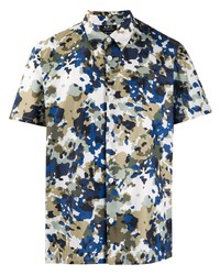 mehrfarbiges Camouflage Kurzarmhemd von A.P.C.