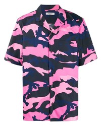 mehrfarbiges Camouflage Kurzarmhemd von Valentino