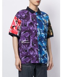 mehrfarbiges Camouflage Polohemd von AAPE BY A BATHING APE