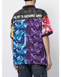 mehrfarbiges Camouflage Polohemd von AAPE BY A BATHING APE