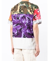 mehrfarbiges Camouflage T-Shirt mit einem Rundhalsausschnitt von AAPE BY A BATHING APE