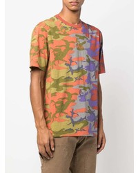 mehrfarbiges Camouflage T-Shirt mit einem Rundhalsausschnitt von Stone Island