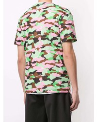 mehrfarbiges Camouflage T-Shirt mit einem Rundhalsausschnitt von Comme Des Garcons Homme Plus