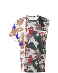 mehrfarbiges Camouflage T-Shirt mit einem Rundhalsausschnitt von Gosha Rubchinskiy