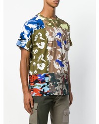 mehrfarbiges Camouflage T-Shirt mit einem Rundhalsausschnitt von Gosha Rubchinskiy