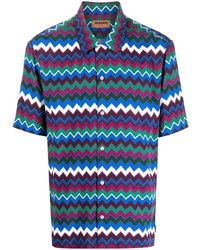 mehrfarbiges Kurzarmhemd mit Chevron-Muster von Missoni