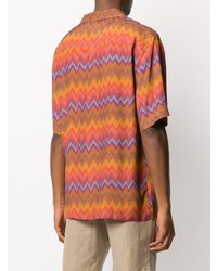 mehrfarbiges Kurzarmhemd mit Chevron-Muster von Missoni