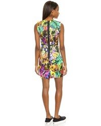 mehrfarbiges figurbetontes Kleid mit Blumenmuster von Milly