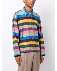 mehrfarbiges Flanell Langarmhemd mit Karomuster von YMC