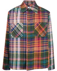 mehrfarbiges Flanell Langarmhemd mit Schottenmuster von Off-White