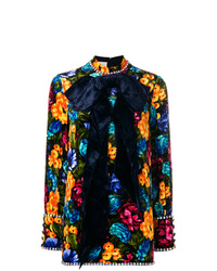 mehrfarbiges gerade geschnittenes Kleid mit Blumenmuster von Gucci