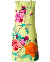 mehrfarbiges gerade geschnittenes Kleid mit Blumenmuster von P.A.R.O.S.H.