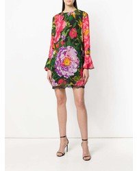mehrfarbiges gerade geschnittenes Kleid mit Blumenmuster von Twin-Set