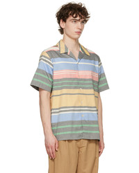 mehrfarbiges horizontal gestreiftes Kurzarmhemd von Ps By Paul Smith