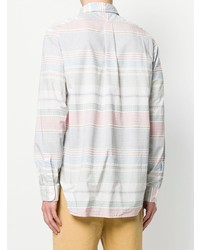 mehrfarbiges horizontal gestreiftes Langarmhemd von Engineered Garments