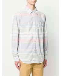 mehrfarbiges horizontal gestreiftes Langarmhemd von Engineered Garments