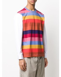 mehrfarbiges horizontal gestreiftes Langarmshirt von Comme Des Garcons SHIRT