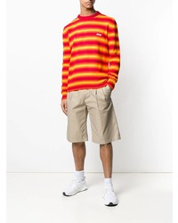 mehrfarbiges horizontal gestreiftes Langarmshirt von MSGM