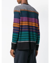 mehrfarbiges horizontal gestreiftes Langarmshirt von Ps By Paul Smith