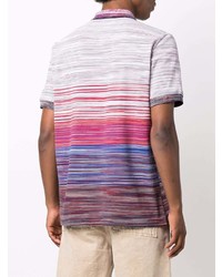 mehrfarbiges horizontal gestreiftes Polohemd von Missoni