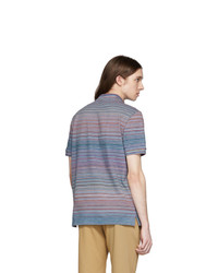 mehrfarbiges horizontal gestreiftes Polohemd von Missoni