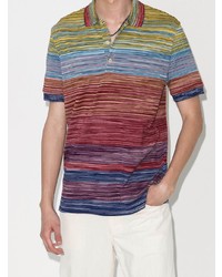 mehrfarbiges horizontal gestreiftes Polohemd von Missoni