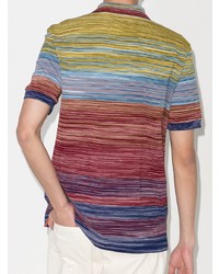 mehrfarbiges horizontal gestreiftes Polohemd von Missoni