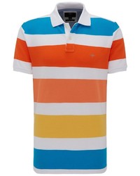mehrfarbiges horizontal gestreiftes Polohemd von Fynch Hatton
