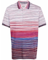 mehrfarbiges horizontal gestreiftes Polohemd von Missoni