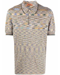 mehrfarbiges horizontal gestreiftes Polohemd von Missoni