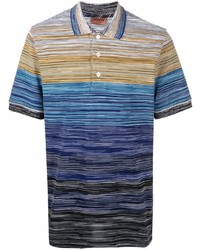 mehrfarbiges horizontal gestreiftes Polohemd von Missoni