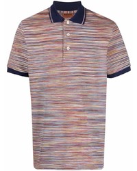 mehrfarbiges horizontal gestreiftes Polohemd von Missoni