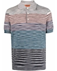 mehrfarbiges horizontal gestreiftes Polohemd von Missoni