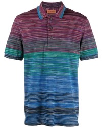 mehrfarbiges horizontal gestreiftes Polohemd von Missoni