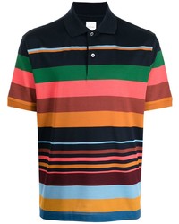 mehrfarbiges horizontal gestreiftes Polohemd von Paul Smith