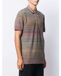 mehrfarbiges horizontal gestreiftes Polohemd von Missoni