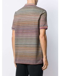 mehrfarbiges horizontal gestreiftes Polohemd von Missoni