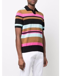 mehrfarbiges horizontal gestreiftes Polohemd von Drumohr