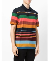 mehrfarbiges horizontal gestreiftes Polohemd von Paul Smith