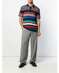 mehrfarbiges horizontal gestreiftes Polohemd von Missoni