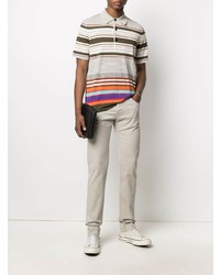 mehrfarbiges horizontal gestreiftes Polohemd von Missoni