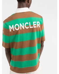 mehrfarbiges horizontal gestreiftes Polohemd von Moncler