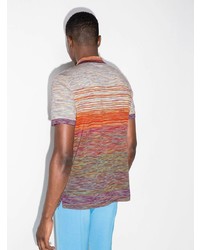 mehrfarbiges horizontal gestreiftes Polohemd von Missoni