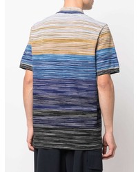 mehrfarbiges horizontal gestreiftes Polohemd von Missoni
