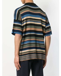 mehrfarbiges horizontal gestreiftes Polohemd von Nuur
