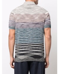 mehrfarbiges horizontal gestreiftes Polohemd von Missoni