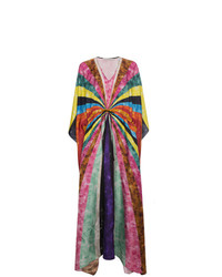 mehrfarbiges horizontal gestreiftes Strandkleid aus Seide von Mary Katrantzou